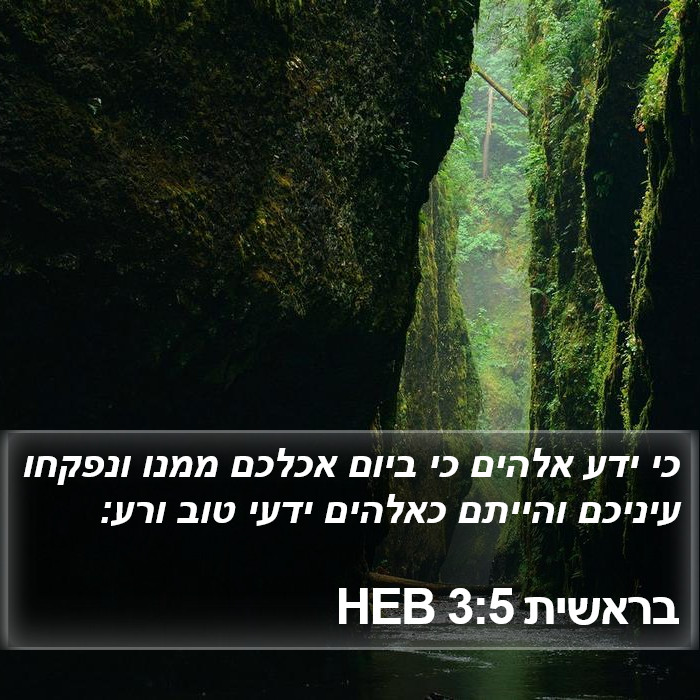 בראשית 3:5 HEB Bible Study