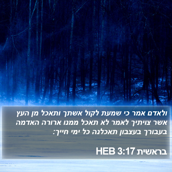 בראשית 3:17 HEB Bible Study