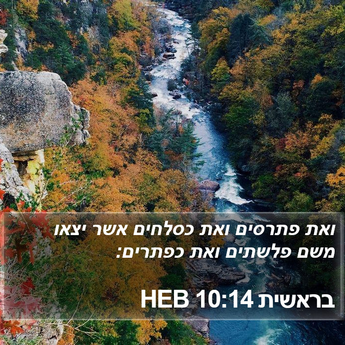 בראשית 10:14 HEB Bible Study