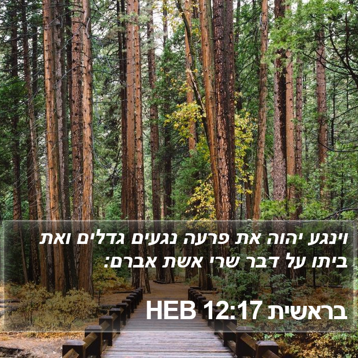 בראשית 12:17 HEB Bible Study