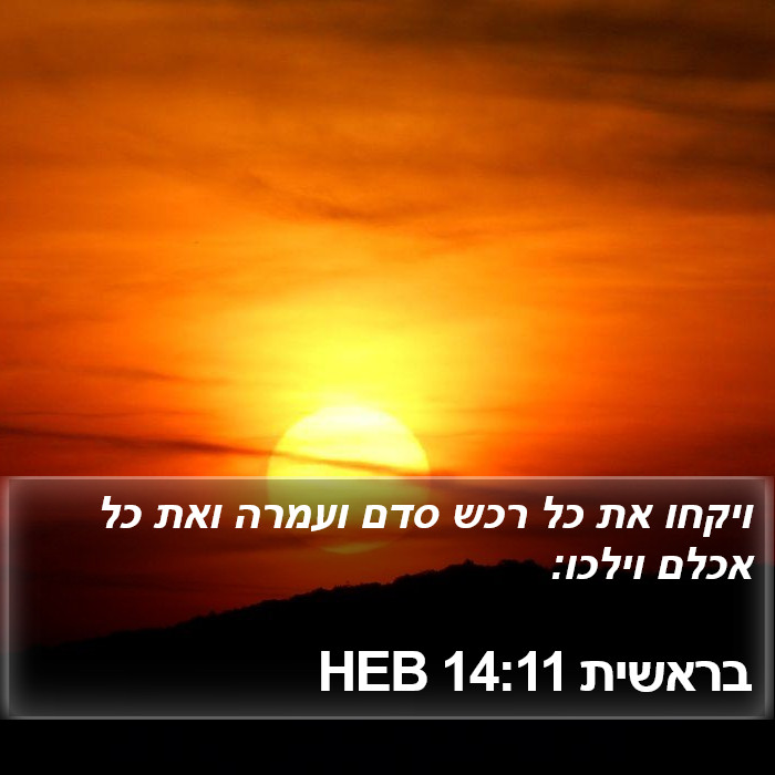 בראשית 14:11 HEB Bible Study