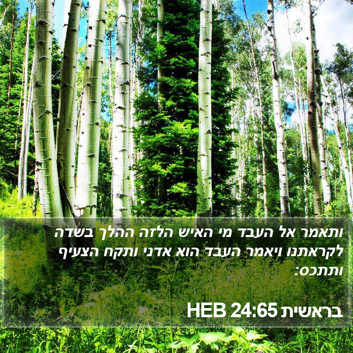 בראשית 24:65 HEB Bible Study