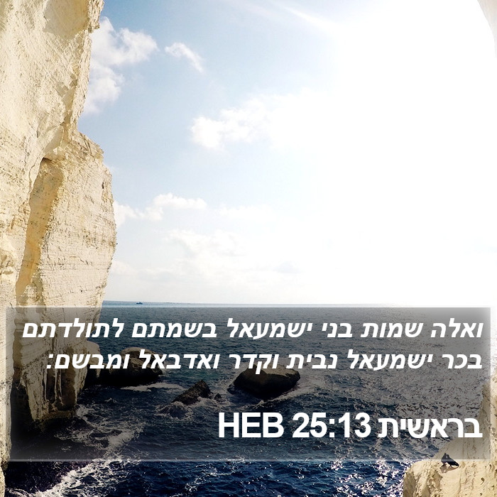 בראשית 25:13 HEB Bible Study