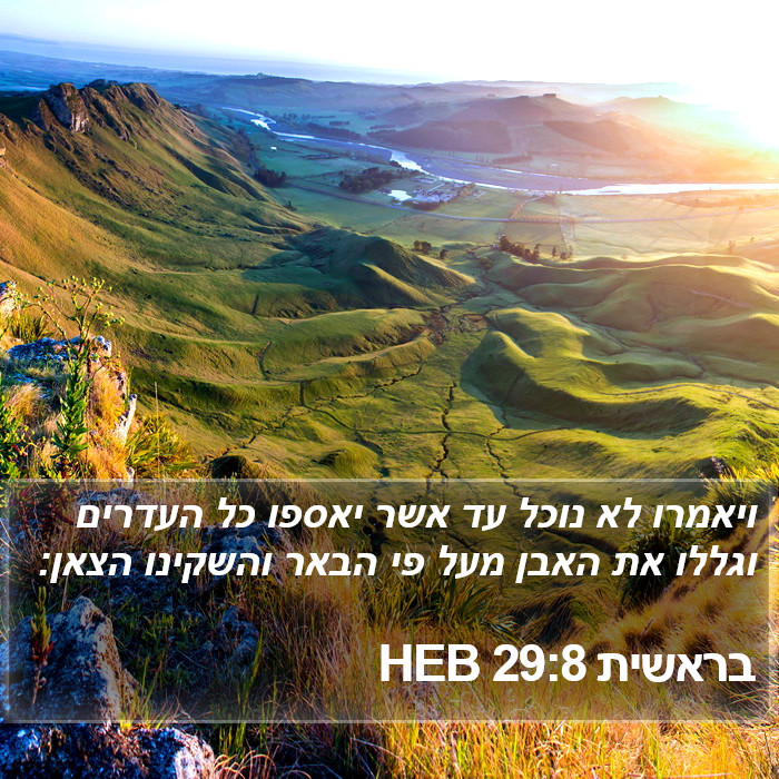 בראשית 29:8 HEB Bible Study