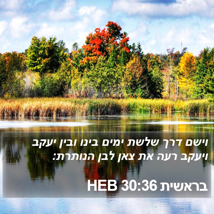 בראשית 30:36 HEB Bible Study