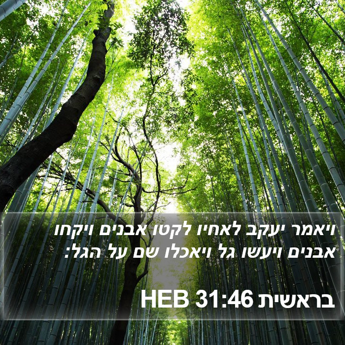 בראשית 31:46 HEB Bible Study