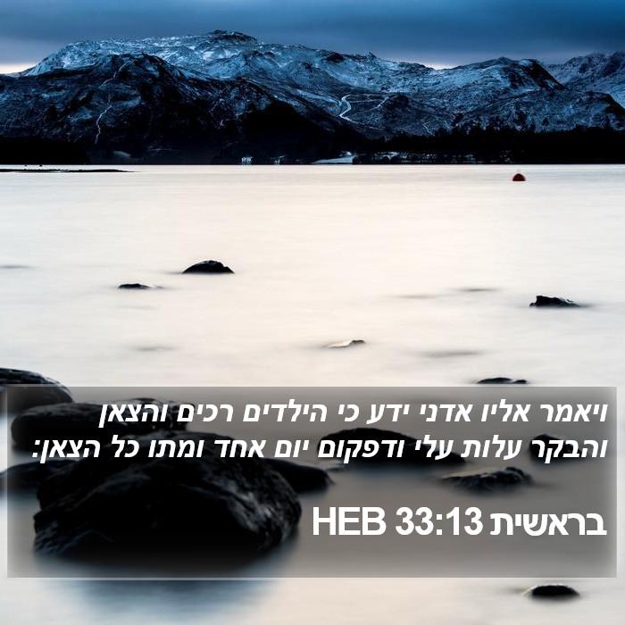 בראשית 33:13 HEB Bible Study