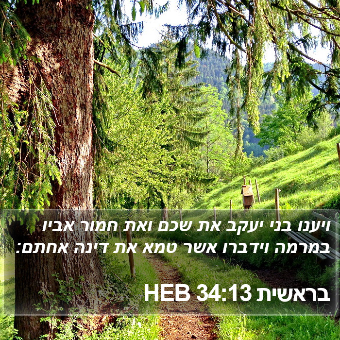 בראשית 34:13 HEB Bible Study