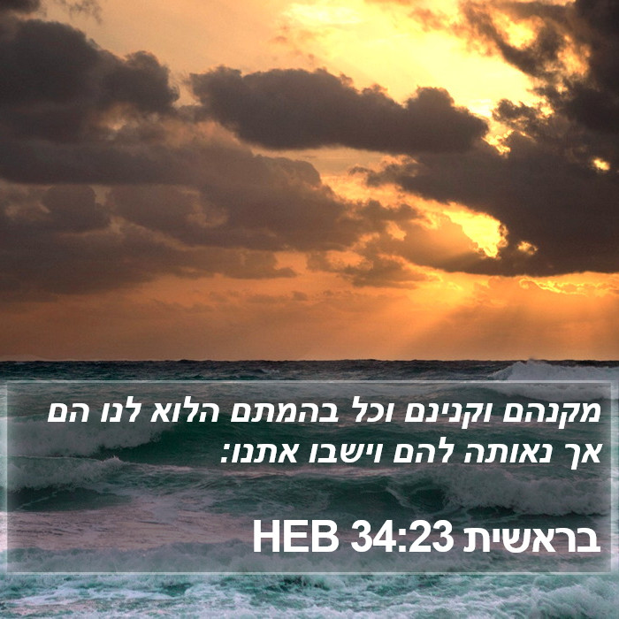 בראשית 34:23 HEB Bible Study