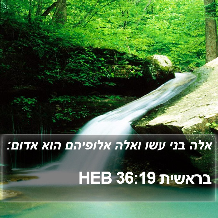 בראשית 36:19 HEB Bible Study