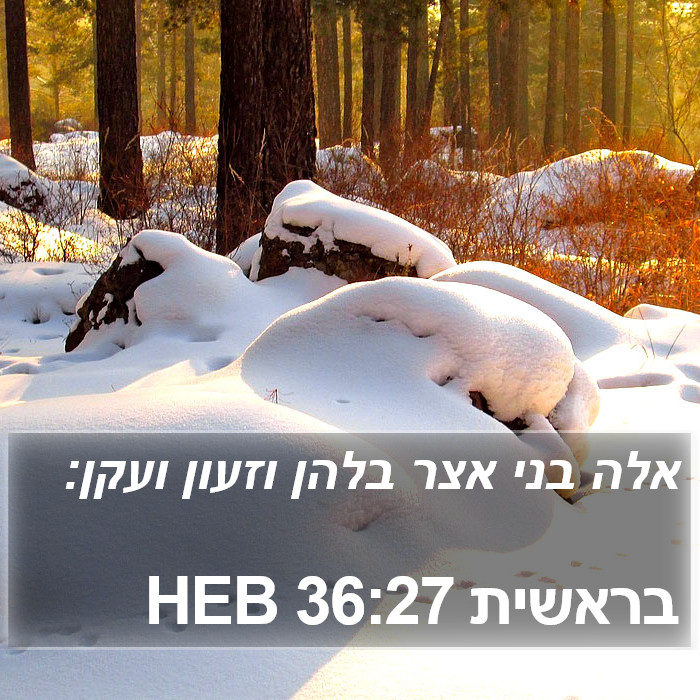 בראשית 36:27 HEB Bible Study