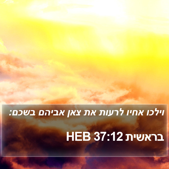 בראשית 37:12 HEB Bible Study