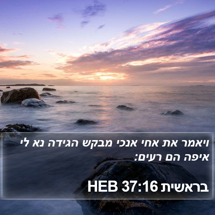 בראשית 37:16 HEB Bible Study