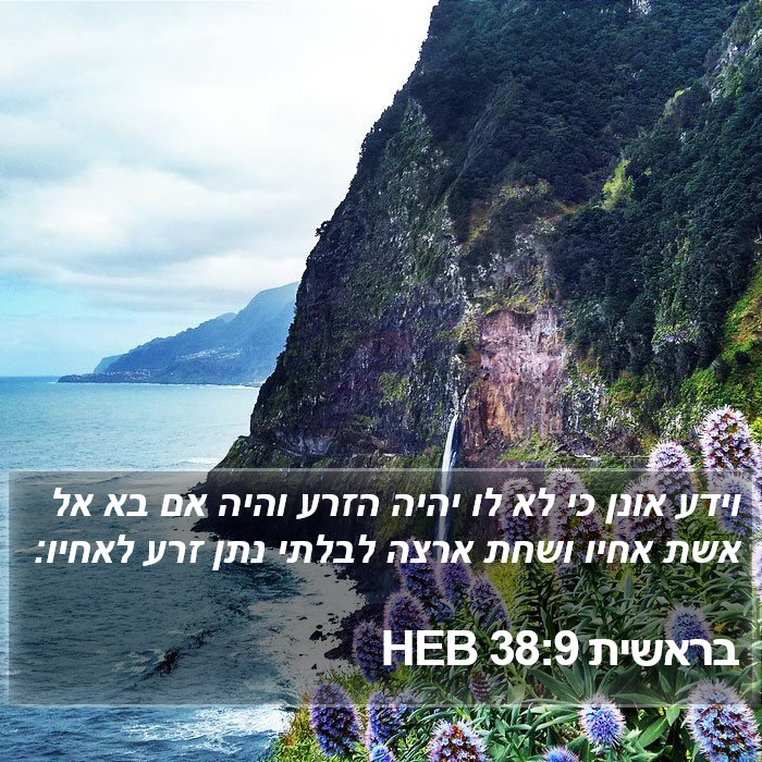 בראשית 38:9 HEB Bible Study