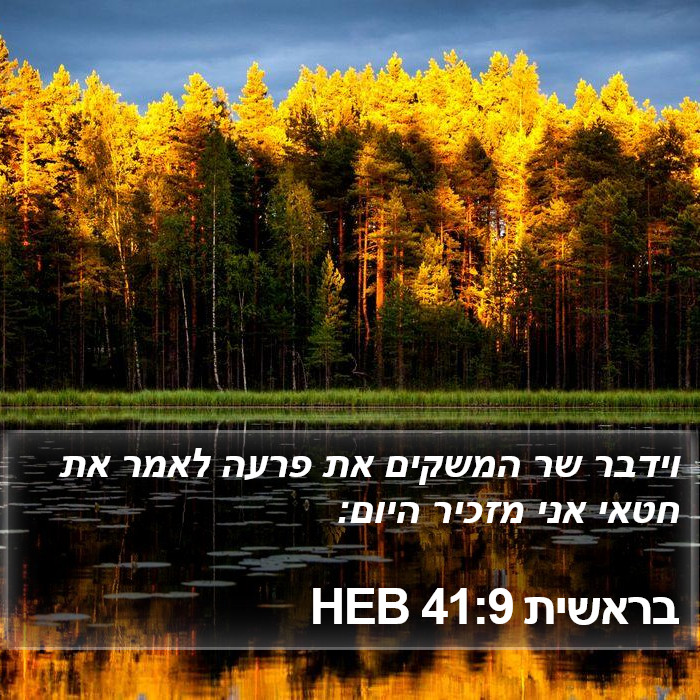 בראשית 41:9 HEB Bible Study