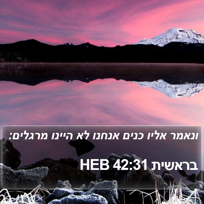 בראשית 42:31 HEB Bible Study