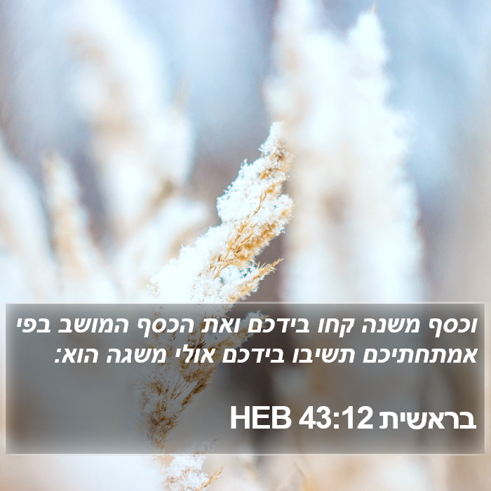 בראשית 43:12 HEB Bible Study