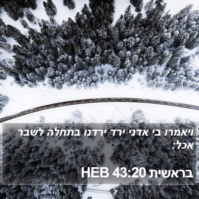 בראשית 43:20 HEB Bible Study