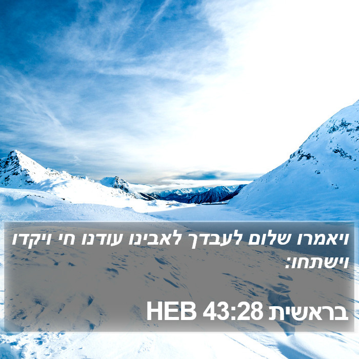 בראשית 43:28 HEB Bible Study