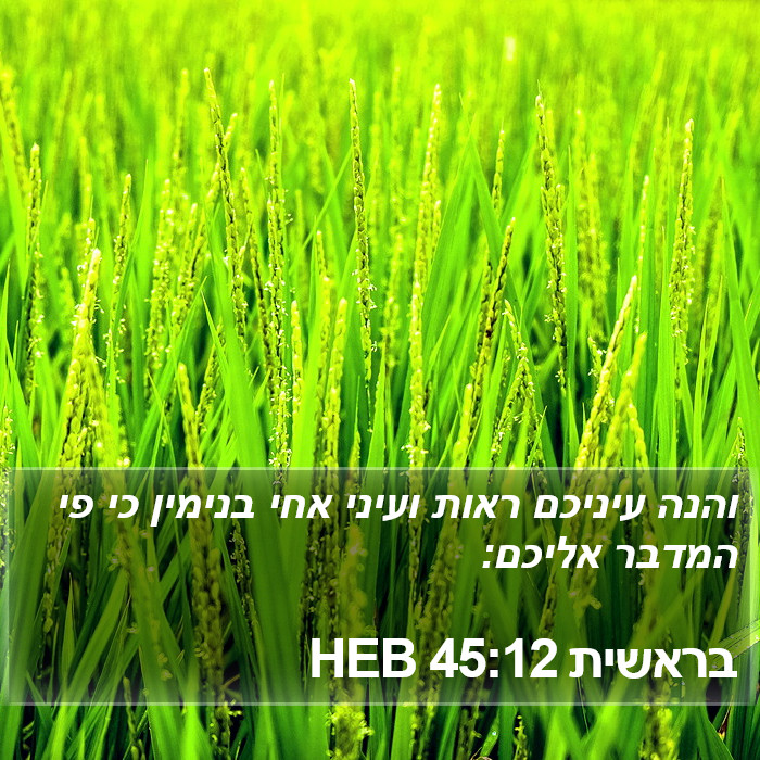 בראשית 45:12 HEB Bible Study