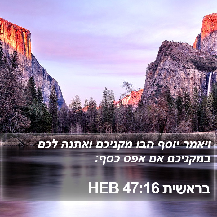 בראשית 47:16 HEB Bible Study