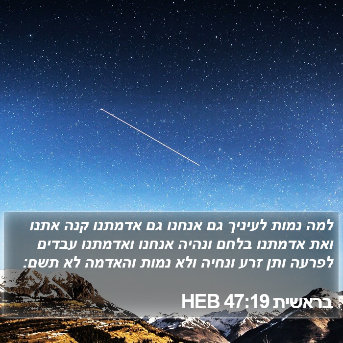 בראשית 47:19 HEB Bible Study