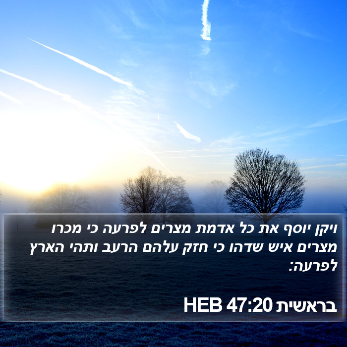 בראשית 47:20 HEB Bible Study