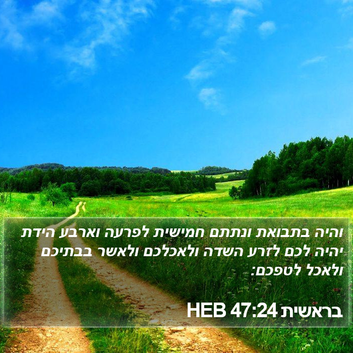 בראשית 47:24 HEB Bible Study