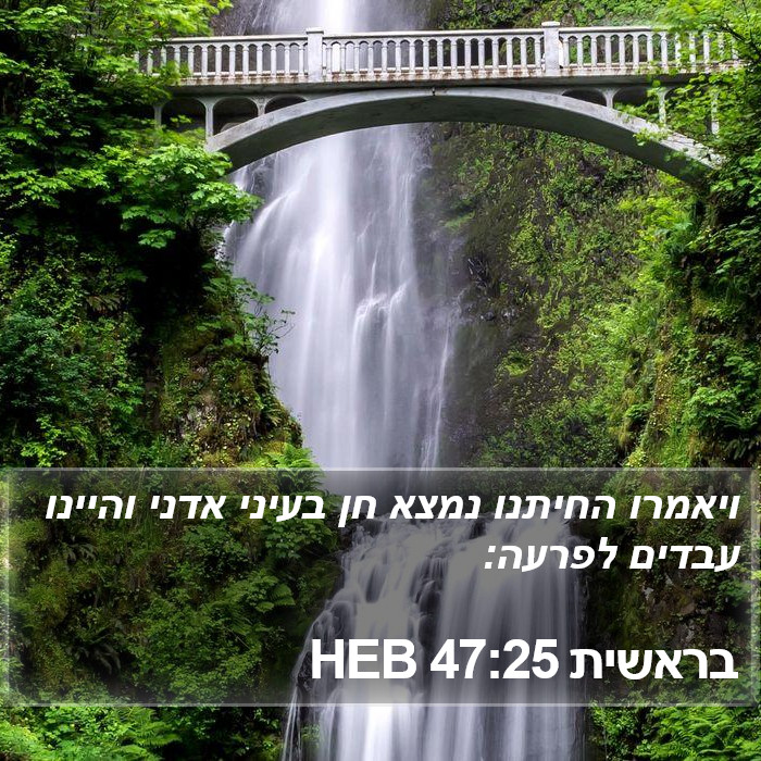 בראשית 47:25 HEB Bible Study