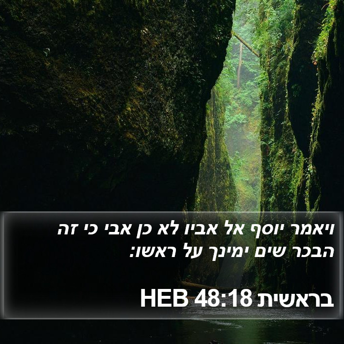 בראשית 48:18 HEB Bible Study