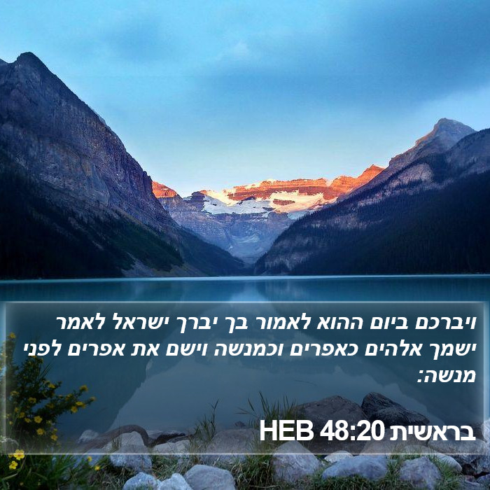 בראשית 48:20 HEB Bible Study