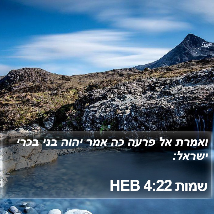 שמות 4:22 HEB Bible Study