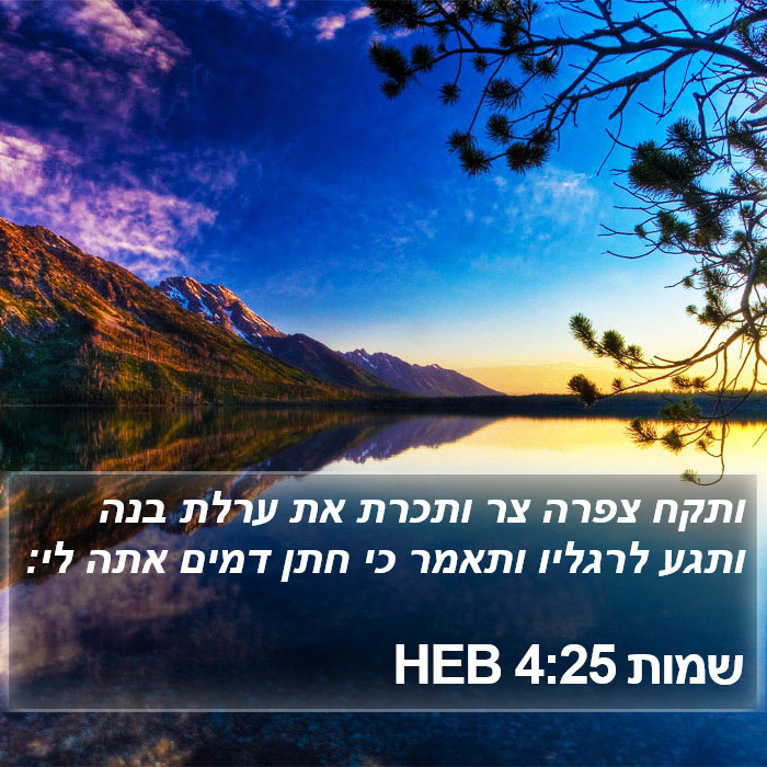 שמות 4:25 HEB Bible Study