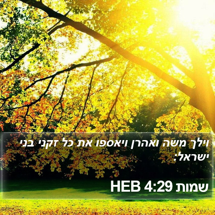 שמות 4:29 HEB Bible Study