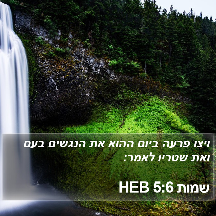 שמות 5:6 HEB Bible Study