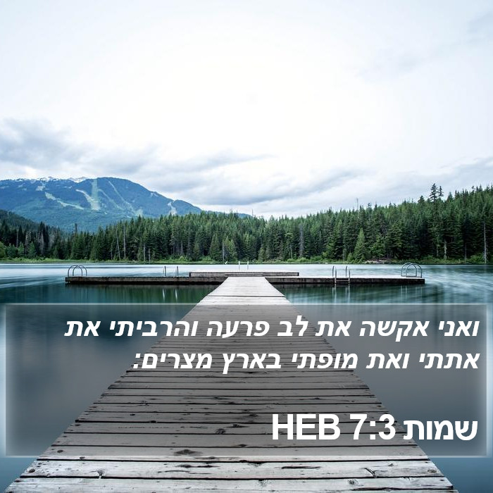 שמות 7:3 HEB Bible Study