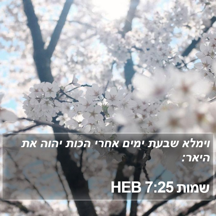 שמות 7:25 HEB Bible Study