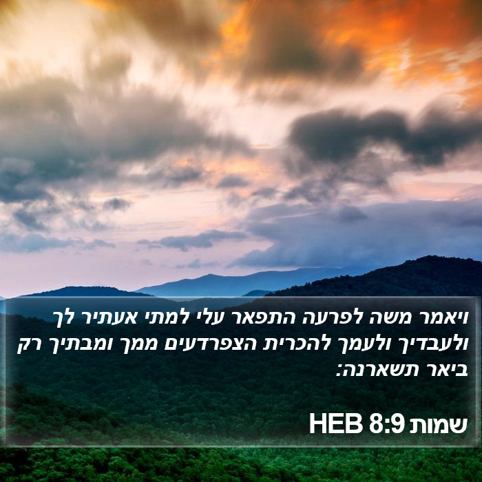 שמות 8:9 HEB Bible Study