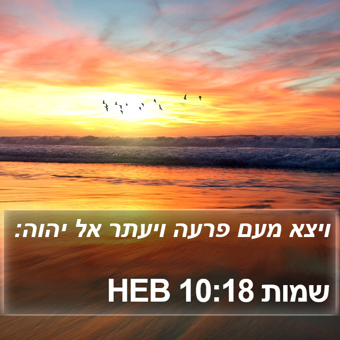 שמות 10:18 HEB Bible Study