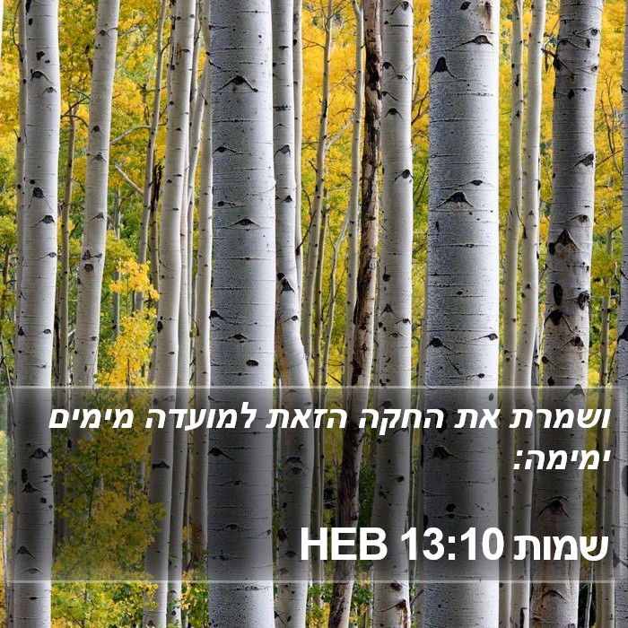 שמות 13:10 HEB Bible Study