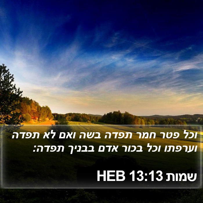 שמות 13:13 HEB Bible Study