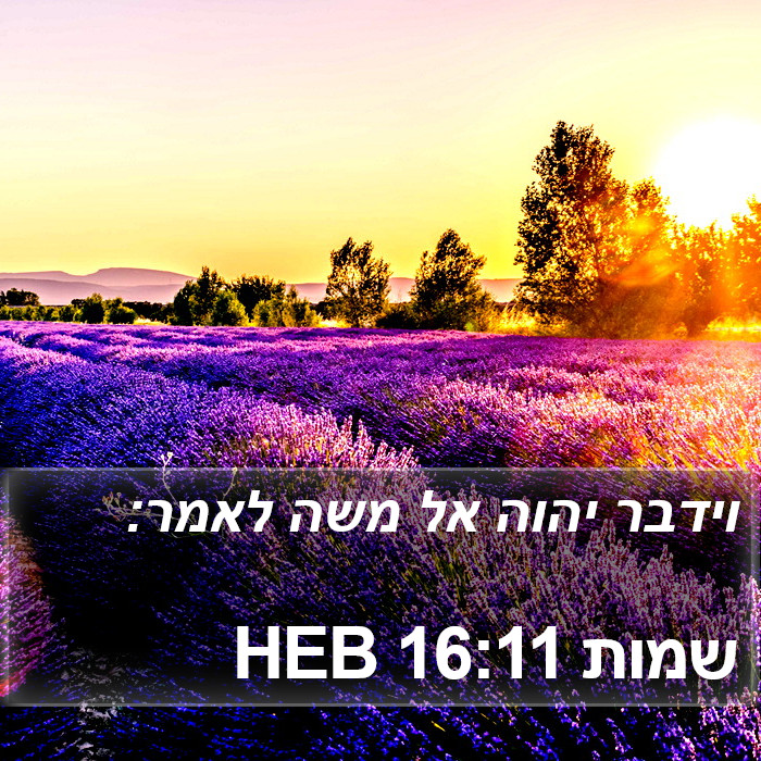 שמות 16:11 HEB Bible Study