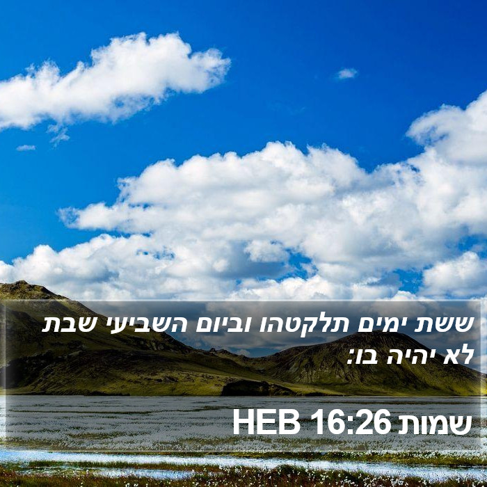 שמות 16:26 HEB Bible Study
