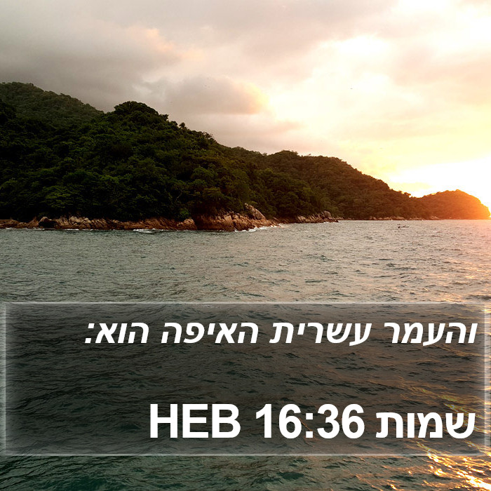 שמות 16:36 HEB Bible Study