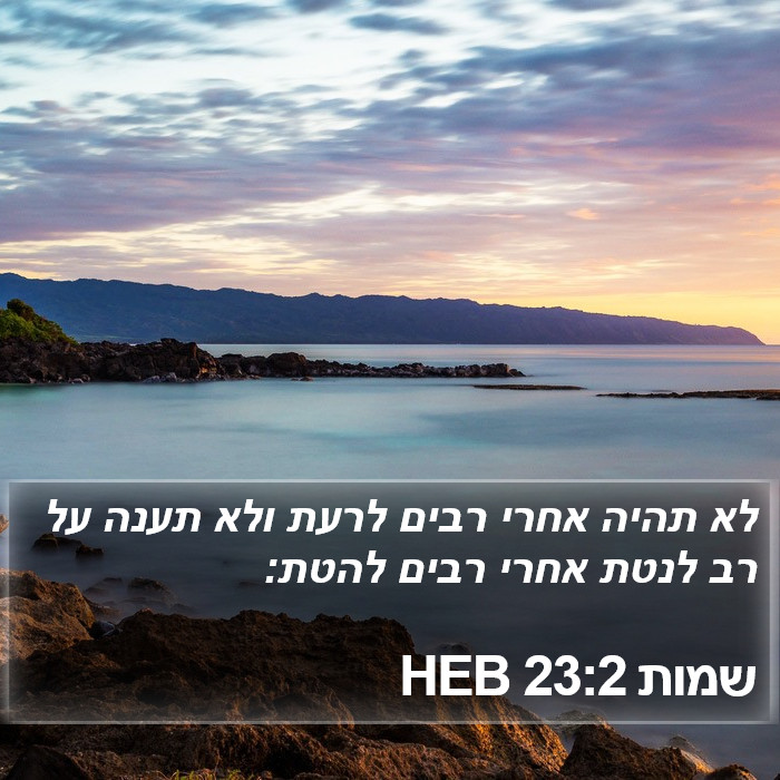 שמות 23:2 HEB Bible Study