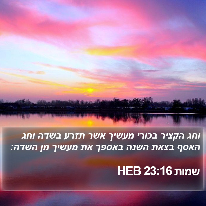 שמות 23:16 HEB Bible Study