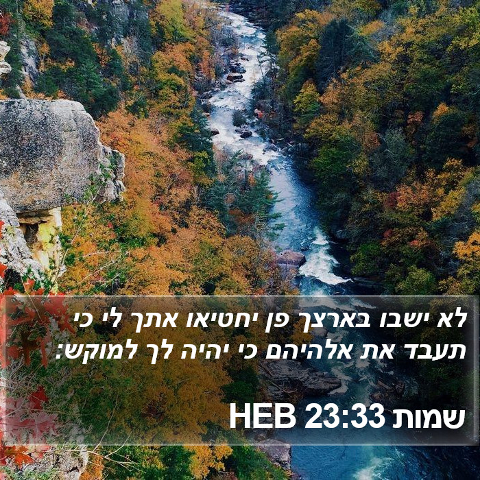 שמות 23:33 HEB Bible Study