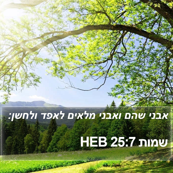 שמות 25:7 HEB Bible Study