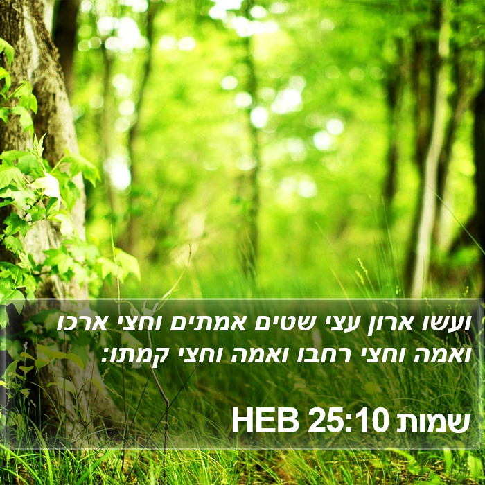 שמות 25:10 HEB Bible Study