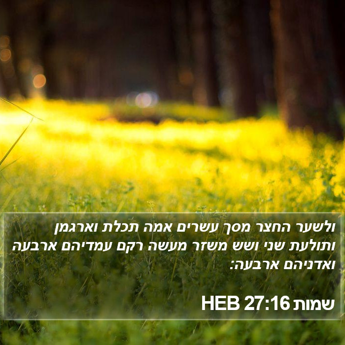 שמות 27:16 HEB Bible Study